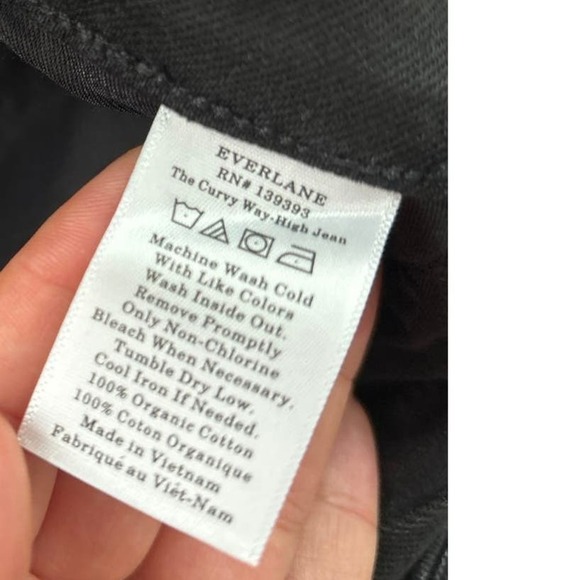 NWT Everlane The Way-High Jean Organic Cotton Black Size 33 Regular - Picture 7 of 9